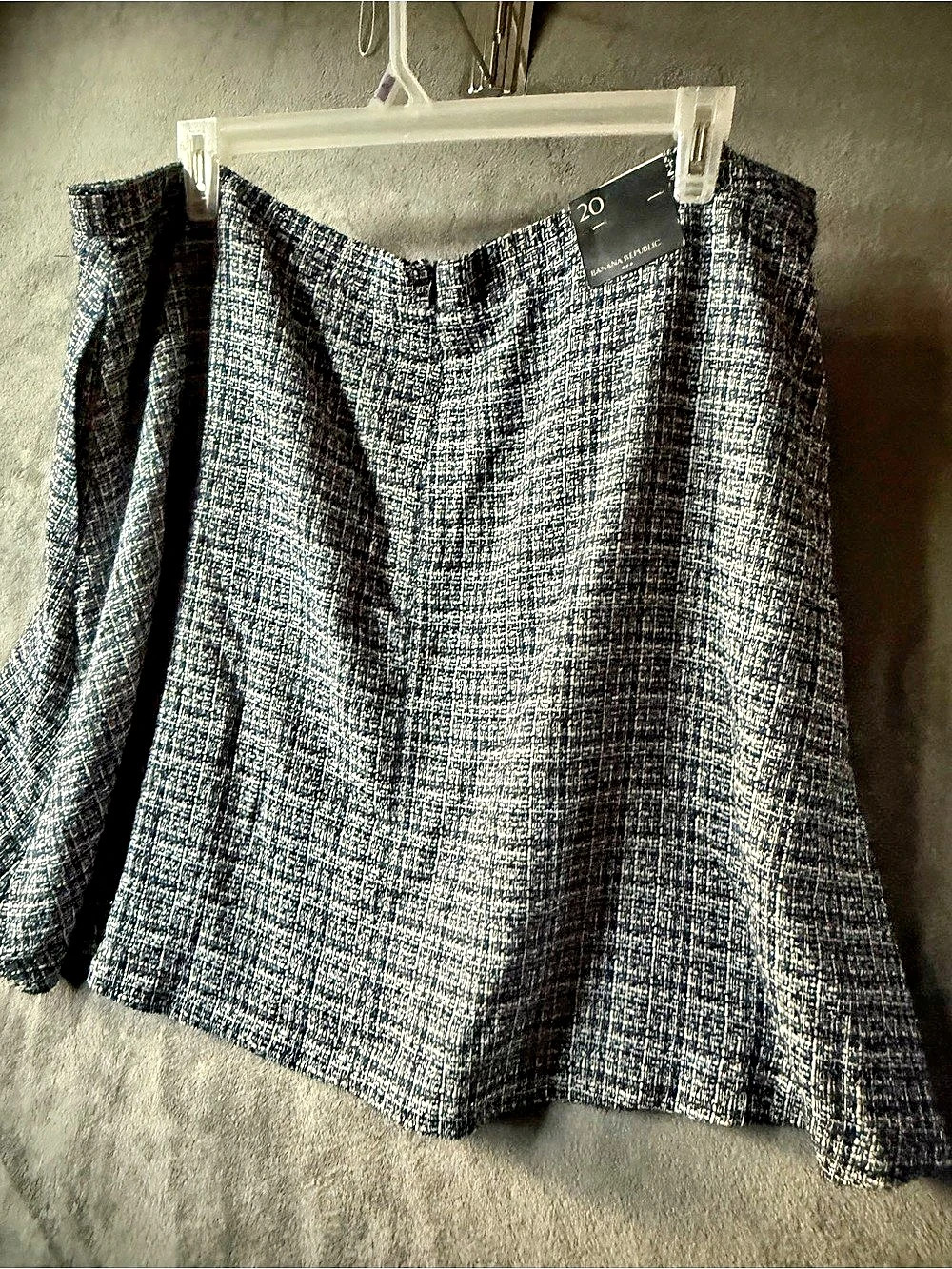 Banana Republic Plaid Mini Skirt in Gray & blue
